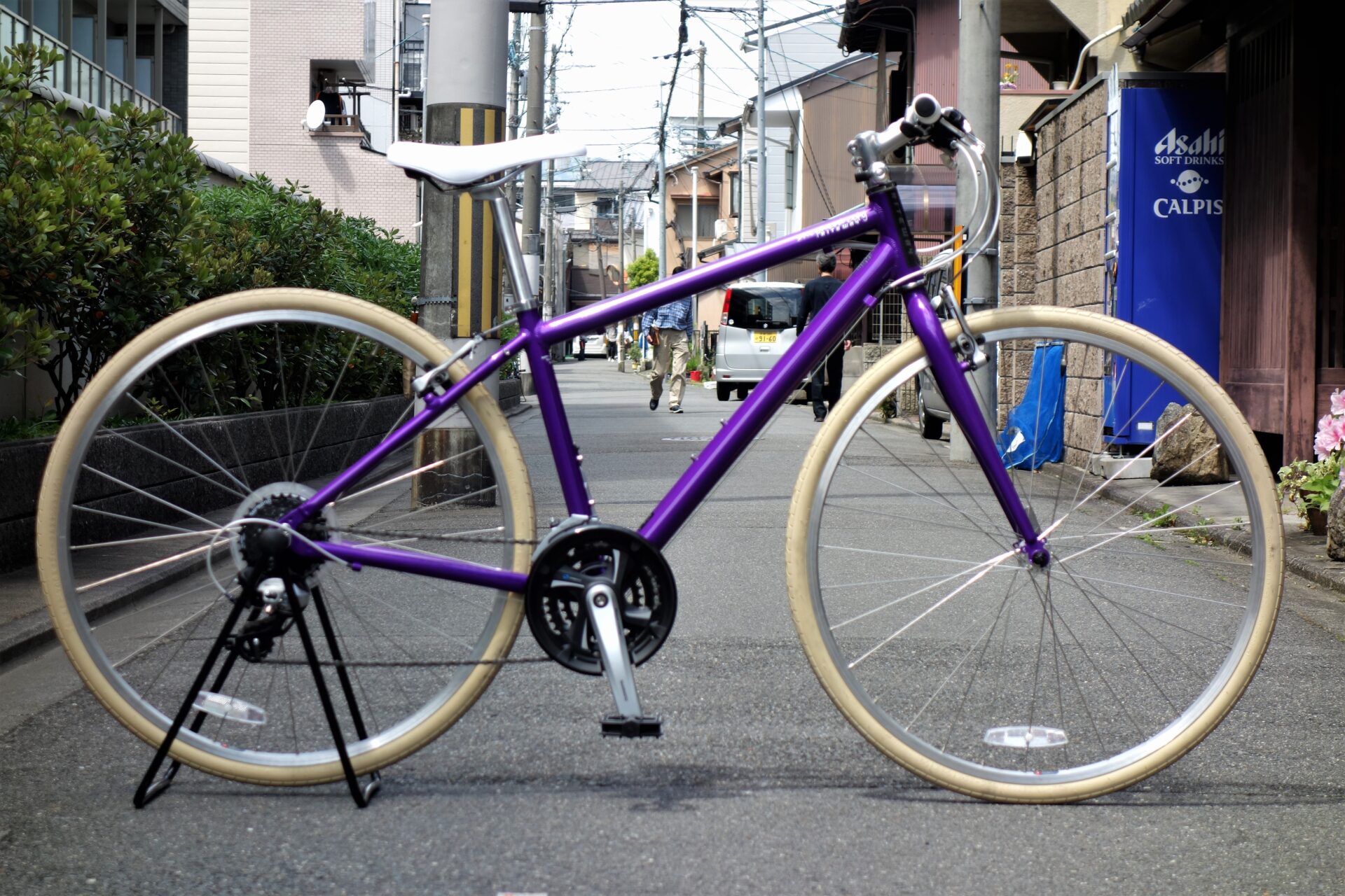 パープル ????シティバイク 自転車