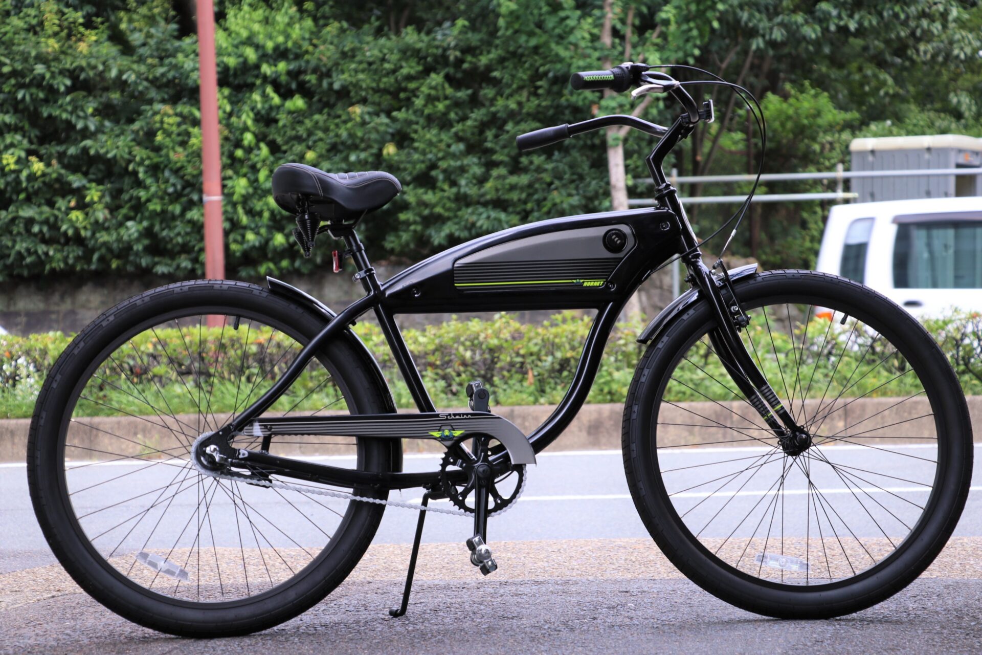 サマーにピッタリな自転車ビーチクルーザーがアウトレットで入荷！Shuwinn HORNET・S1 CRUISER | 京都の中古自転車・新車販売  サイクルショップ エイリン