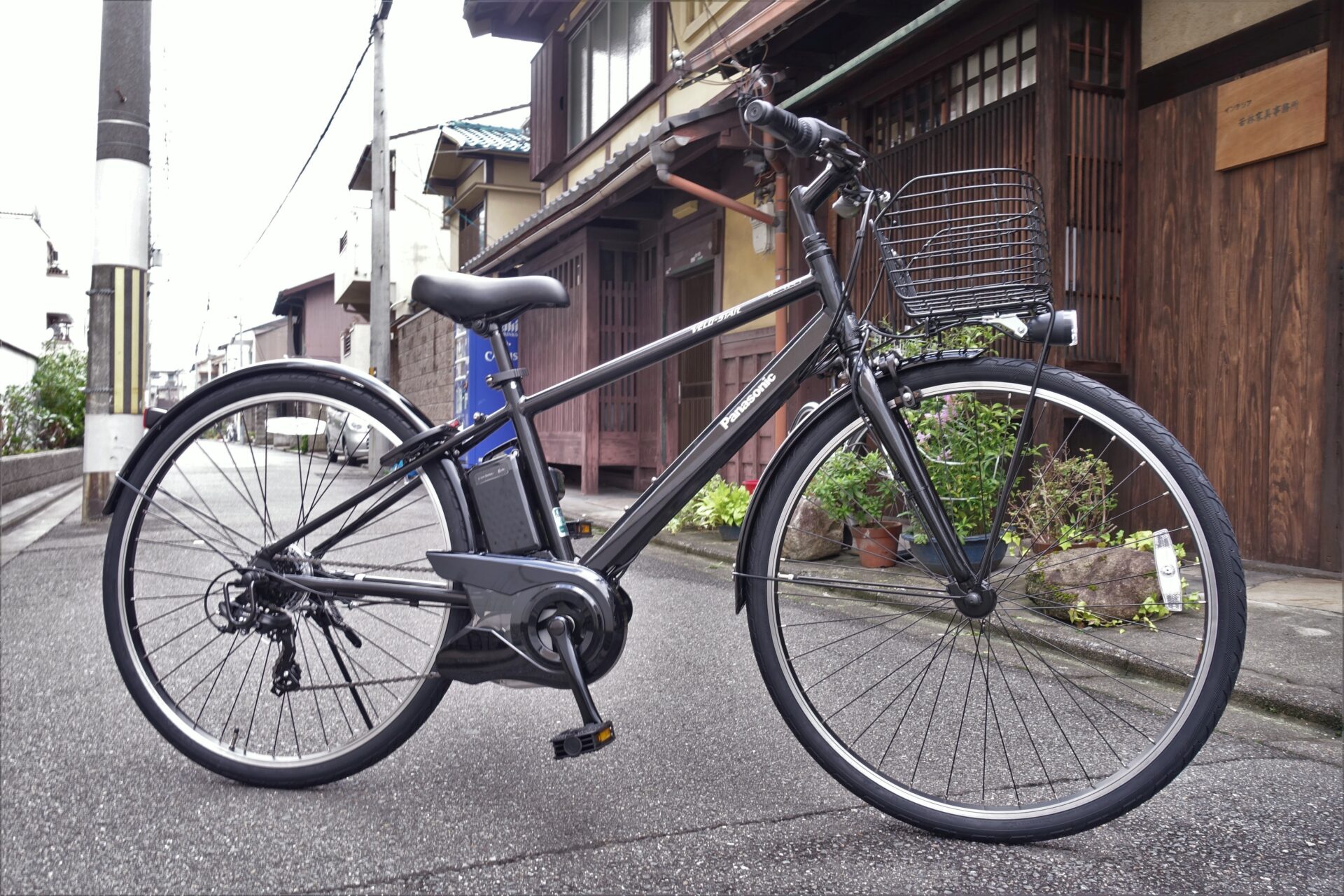 Panasonic 電動自転車 ハリヤ 黒 ジェッター ベロスター pas - 自転車本体