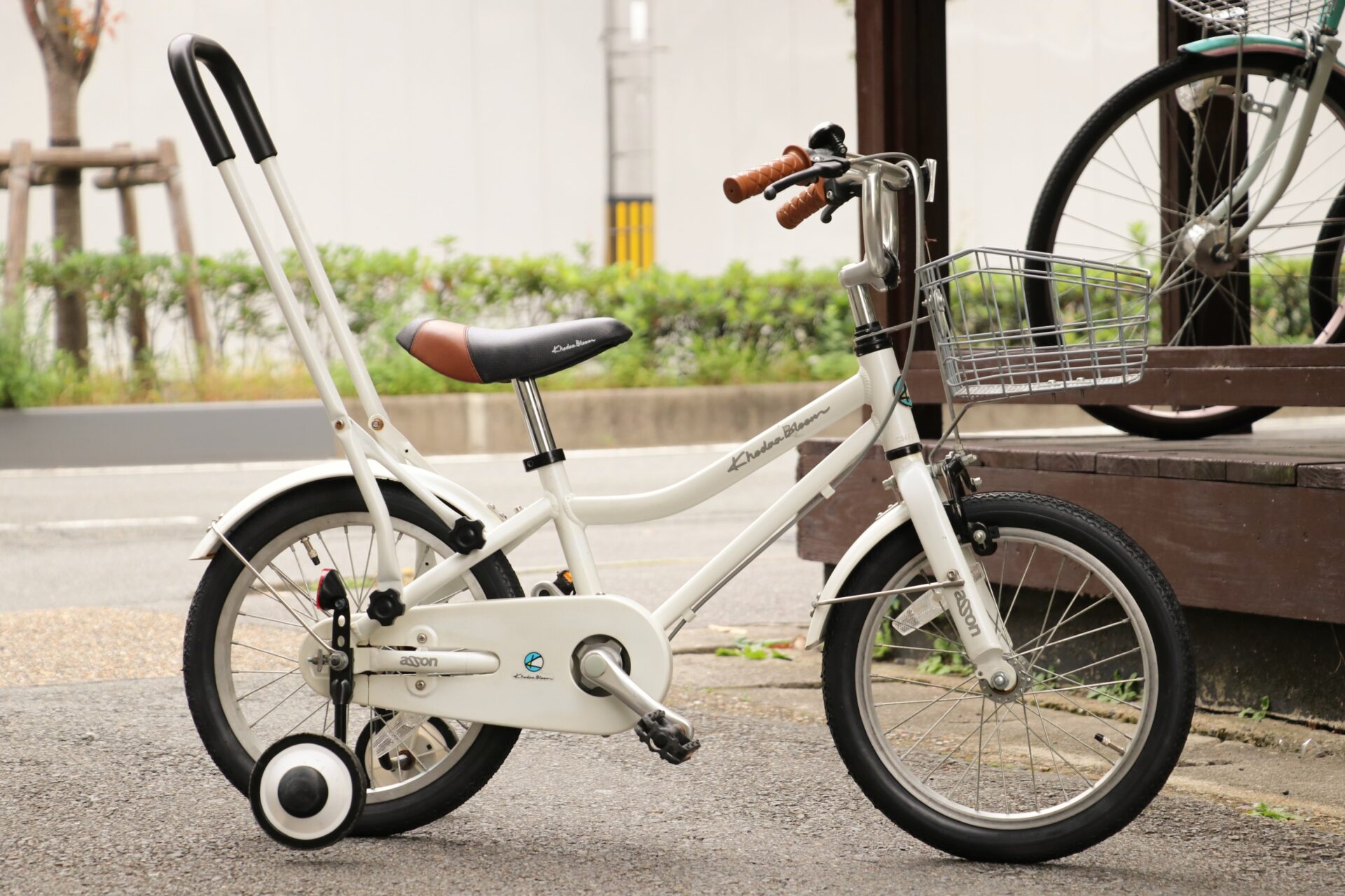 手押し棒付き！中古自転車子ども用入荷！コーダブルーム asson K16！ 京都の中古自転車・新車販売 サイクルショップ エイリン