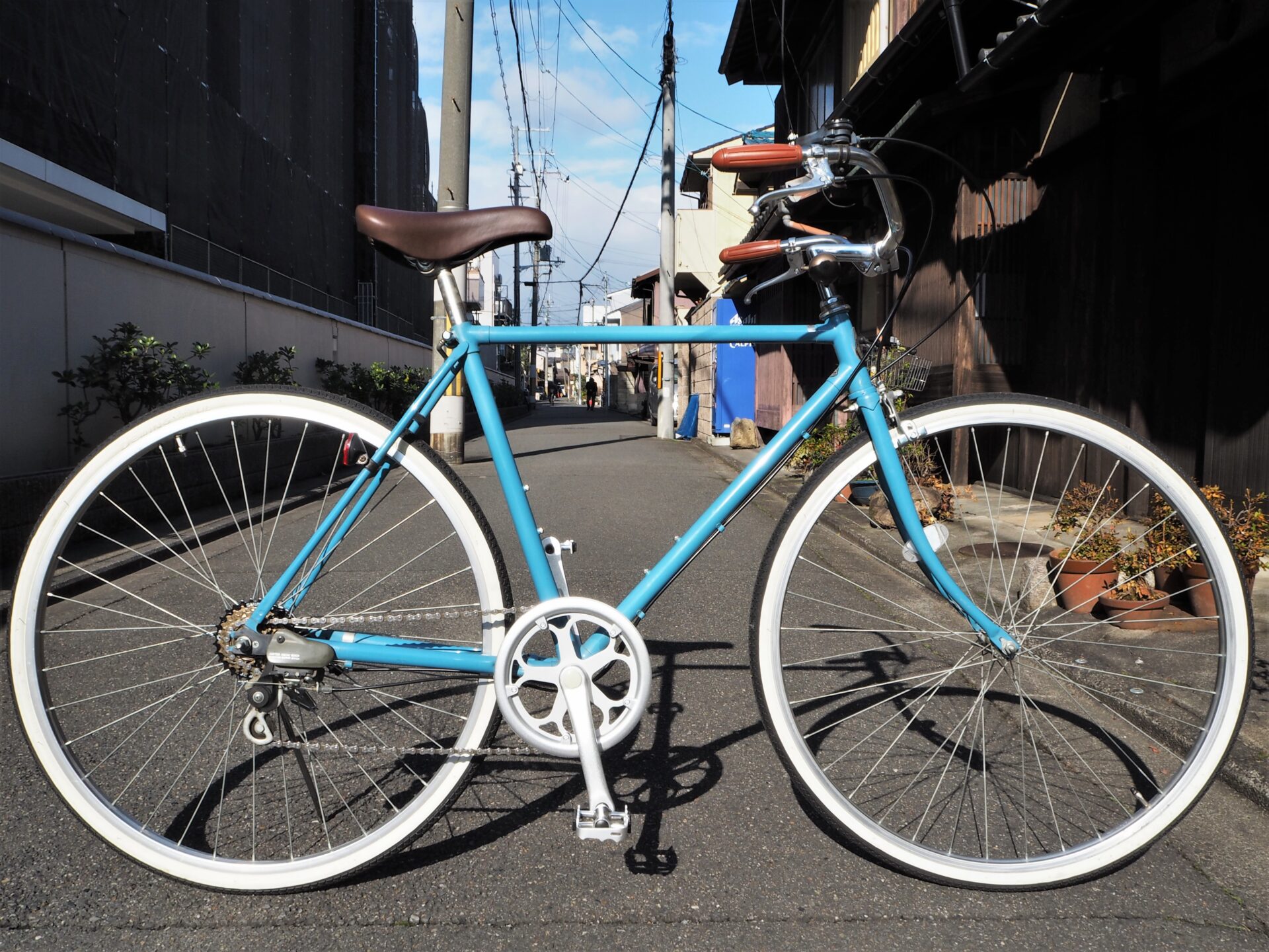 ナチュラルサイクルのシティサイクルをカスタムして中古車として再生しました 京都の中古自転車 新車販売 サイクルショップ エイリン
