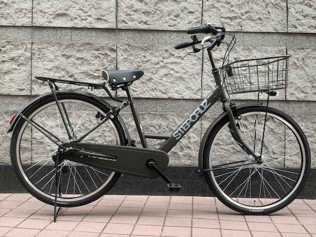 電動式自転車 ブリヂストン ステップクルーズ カーキ色