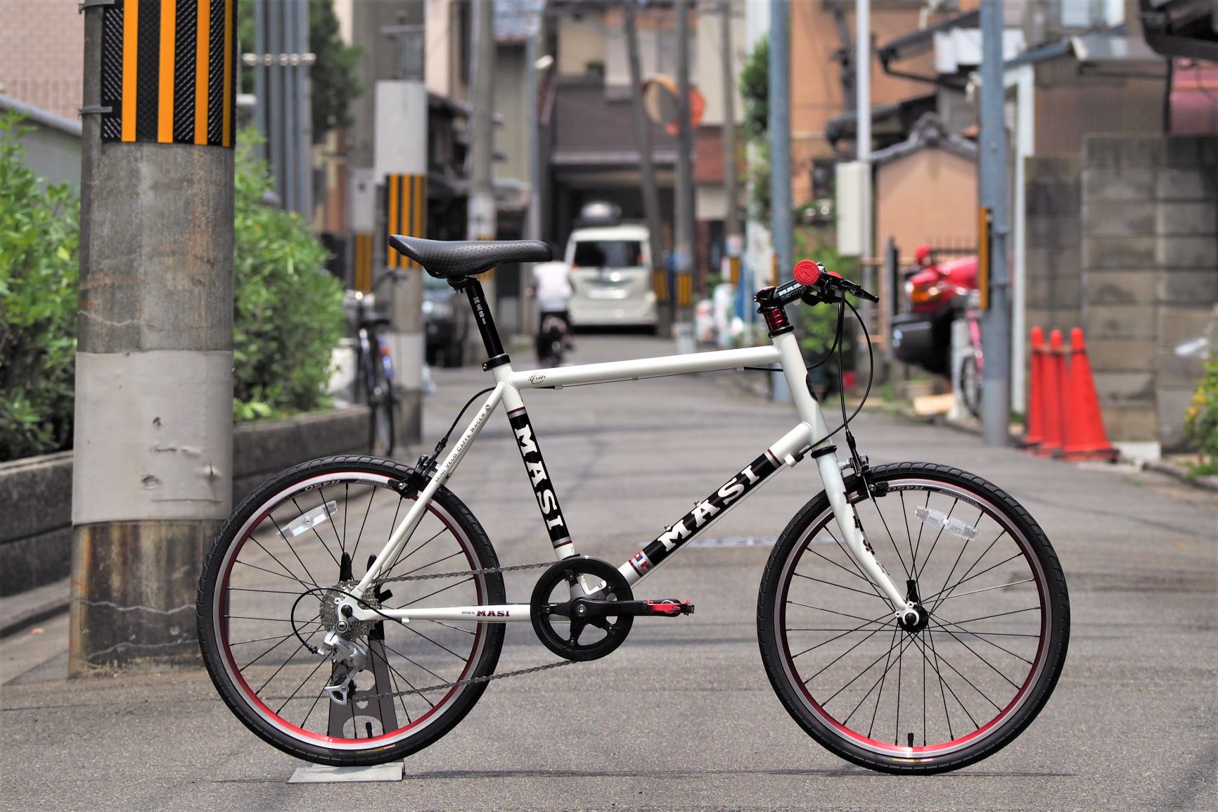 中古ミニベロ 状態は非常によく中古車には見えない一品 イタリアブランドmasiのクロモリミニベロを入荷しました 京都の中古自転車 新車販売 サイクルショップ エイリン