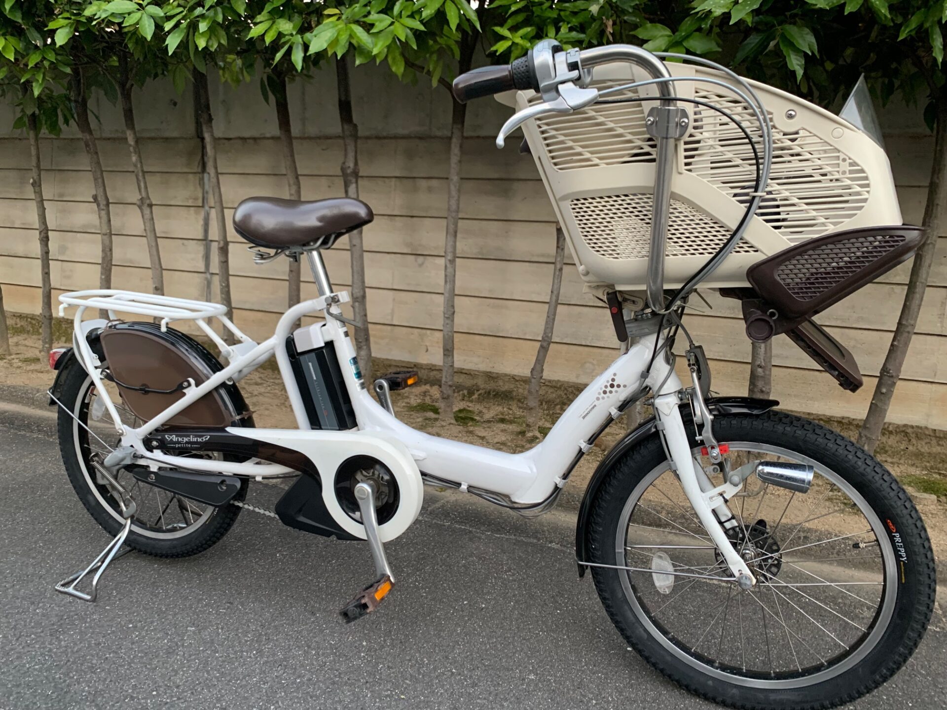 【中古自転車紹介】嬉しい価格で電動子乗せ！BRIDGESTONE(ブリヂストン)アンジェリーノプティットe | 京都の中古自転車・新車販売